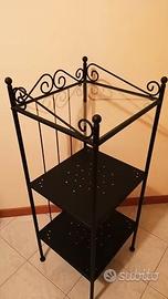 Mobiletto Ikea bagno metallo nero 103x40x38