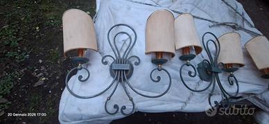 3 Applique in ferro battuto vintage