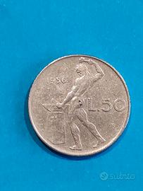 monete da 50 lire anni 1956-66-70-71-73-74