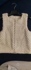 Pelliccia gilet bimba 8-10 anni