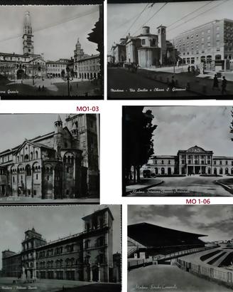CARTOLINE IN B/N ANNI 50 MODENA,MANTOVA,LAGO COMO