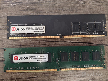 RAM DDR4 - 2 schede da 4GB l'una