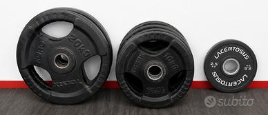 Dischi olimpici(50cm) e manubri-Toorx e Lacertosus