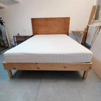 Letto 140 x 200 legno + materasso ikea