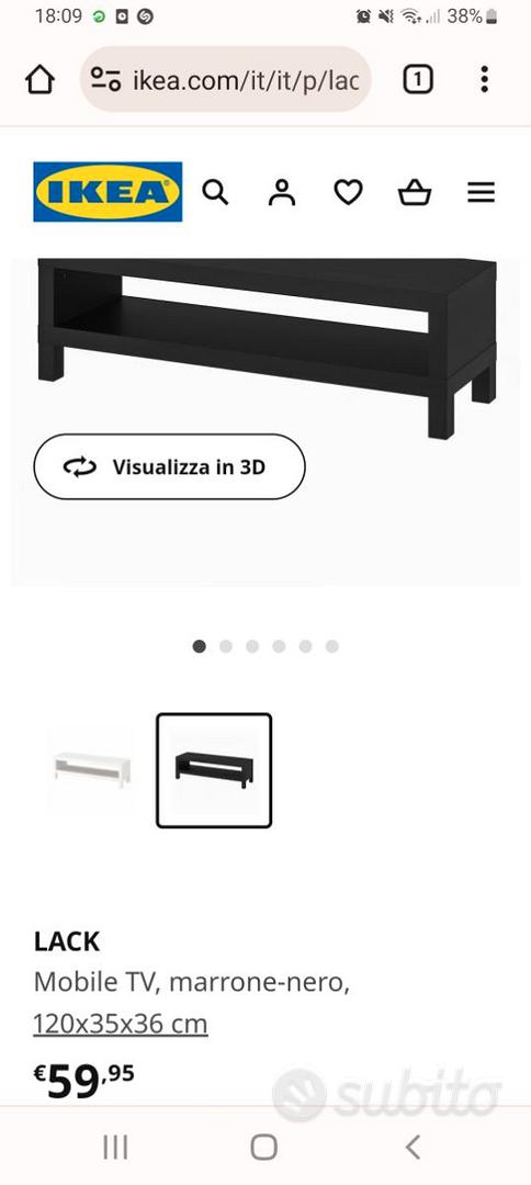 LACK mobile TV, bianco, 120x35x36 cm - IKEA Italia