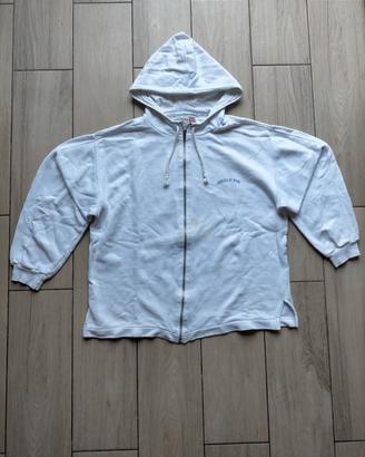 Felpa vintage dell'armata marina con zip e cappuci
