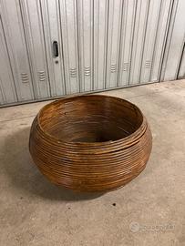 Cesto portaoggetti in vimini vintage  anni ’60/’70