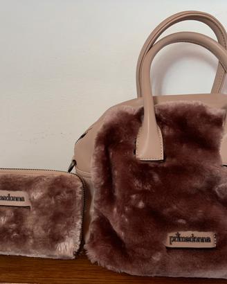 Borsa e portafoglio con pelliccia “Primadonna”
