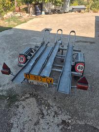 Carrello portamoto ellebi 3 posti