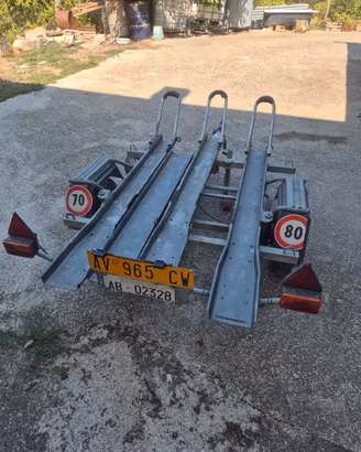 Carrello portamoto ellebi 3 posti