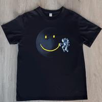 T-shirt uomo nera con stampa taglia M