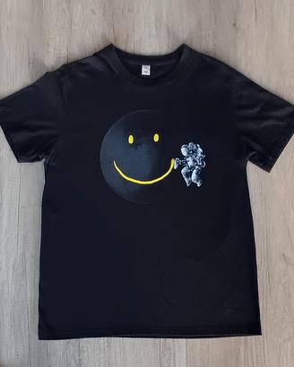 T-shirt uomo nera con stampa taglia M