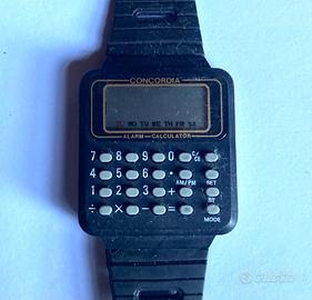 orologio vintage con calcolatrice concordia