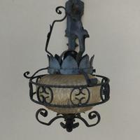 Lampada / e in ferro battuto sospesa