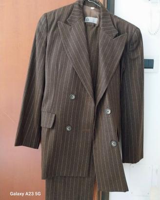 Completo pantalone gessato  da donna
