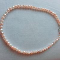 Collana perle Acqua dolce 6,5 mm Tahiti in Argento