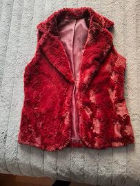 coprispalla senza maniche in lupin sintetico