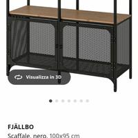 scaffale ikea FJALLBO  legno e metallo