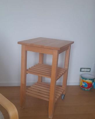 Carrello, scaffale in faggio Ikea