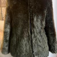 Giacca cappottino eco pelliccia verde M