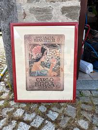 Quadro pubblicitario Carlo Erba Milano