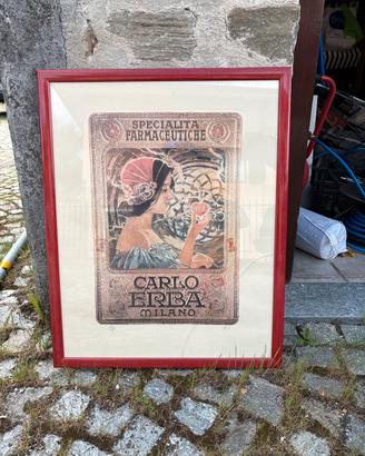 Quadro pubblicitario Carlo Erba Milano