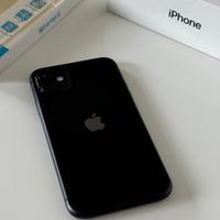 iPhone 11 Black 64GB con cover, 3 vetri e scatola