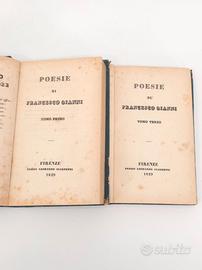 Libro Antico Poesie Francesco Gianni 1829