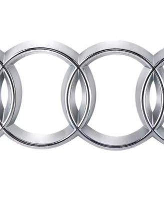 Logo Audi Anteriore Argento Silver 27.3cm Nuovo