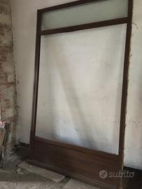 Serramento in PVC effetto legno noce medio