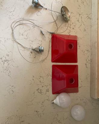 Lampadario rosso