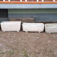 Fioriere in cemento bianco 