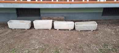 Fioriere in cemento bianco 