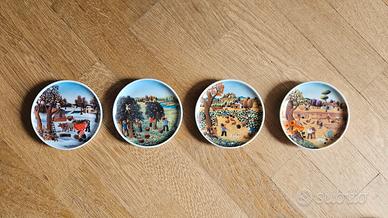 set piattini ceramica quattro stagioni