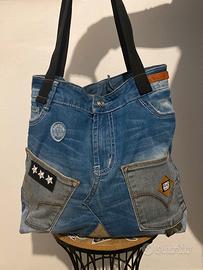 Borsa jeans fatta a mano