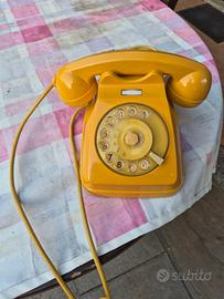 Telefono a disco s62 giallo originale vintage