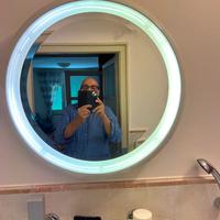 Specchio vintage con luce come nuovo