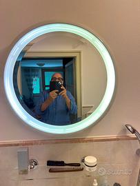 Specchio vintage con luce come nuovo