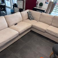 Divano angolare 5/6 posti beige