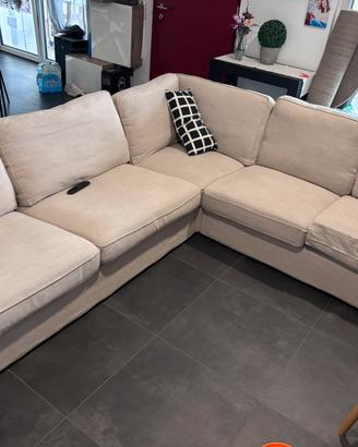 Divano angolare 5/6 posti beige