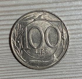 Moneta 100 lire Italiane Turrita 1997