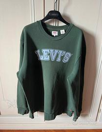 Felpa Levi's Verde con Logo Ricamato - Taglia XL