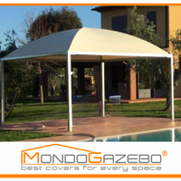 Gazebo Sun Pluvio fisso tetto rotondo acciaio 5x5
