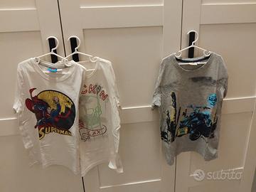 N.3 Magliette a manica corta bimbo 134 - 140 cm.