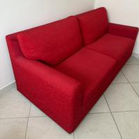 Divano 3 posti PoltroneSofà rosso sfoderabile