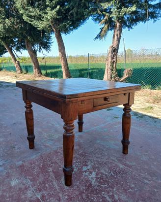Tavolo a tiro in pioppo primi '900