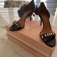 Sandali in pelle, tacco alto