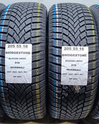 4 GOMME 205 55 16 BRIDGESTONE INV RIF4202