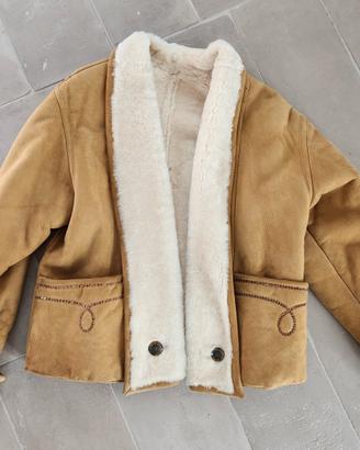 Giacca shearling vintage pellicceria artigianale