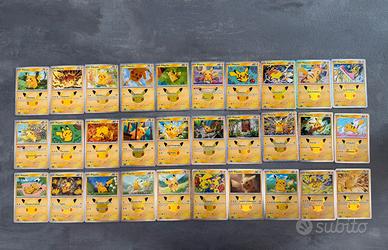 Set COMPLETO Pikachu 30/30 Anniversario Pokémon